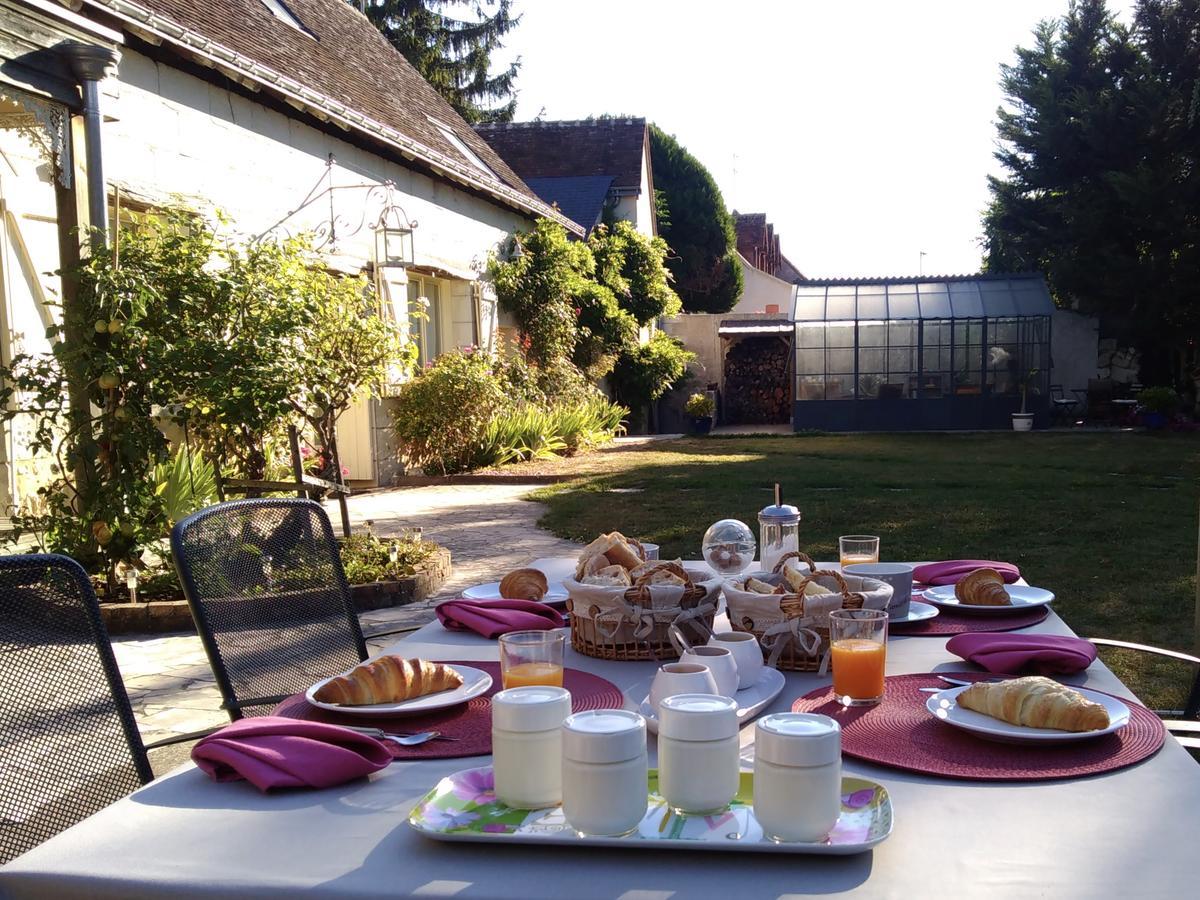 La Grange Dimiere, Pres De Tours Bed and Breakfast Saint-Genouph Exteriör bild